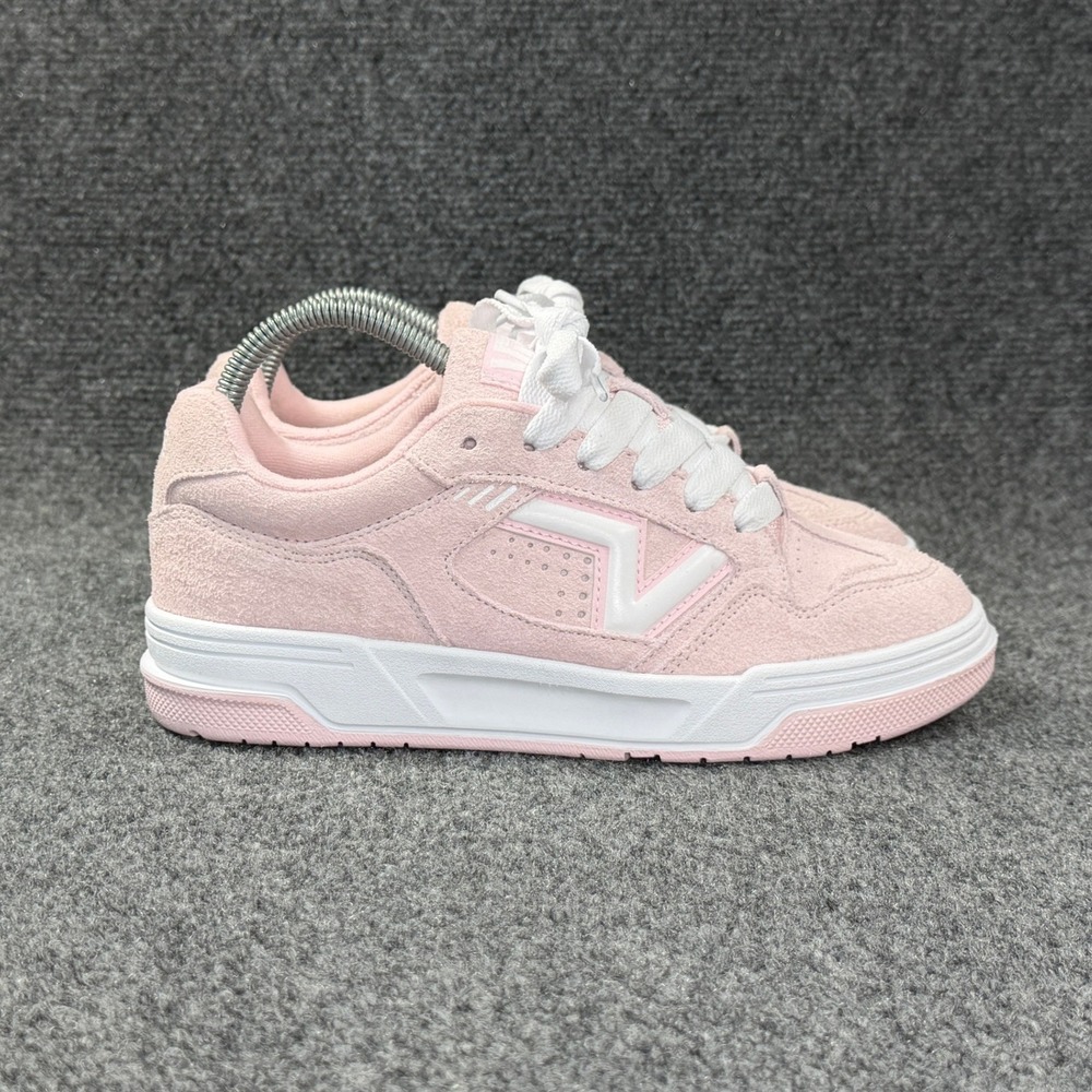 Vans Upland Retro Chucky Sneakers Women's 8 Pink Suede White Athletic Low Lace